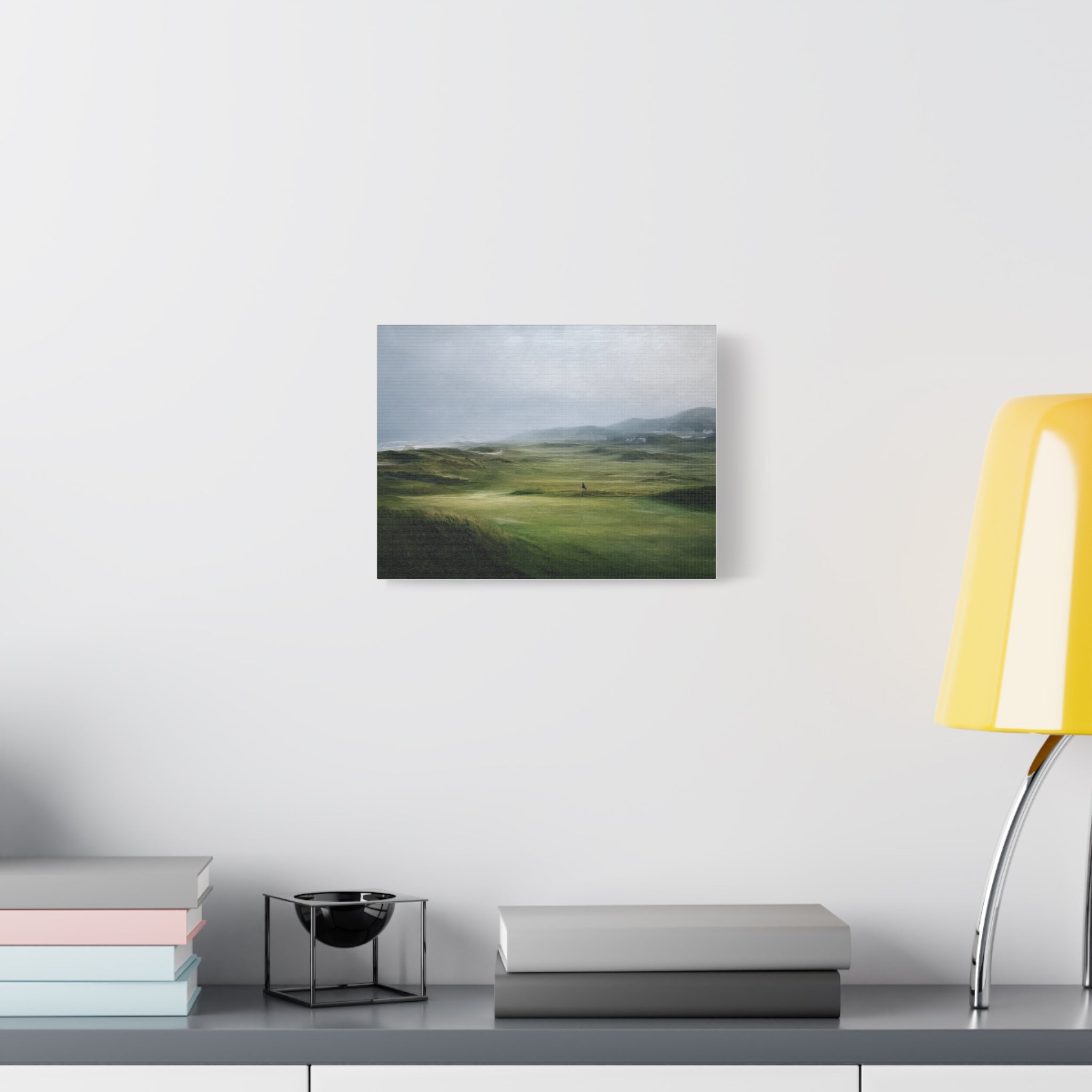 Golf Course Landscape Canvas Print — Serene Green Links Matte Stretched Wall Art